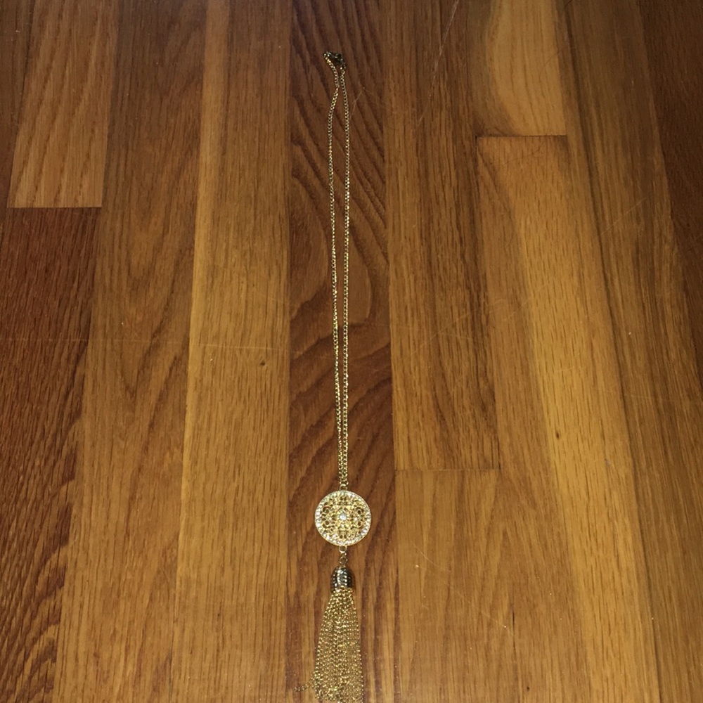 Gold long necklace